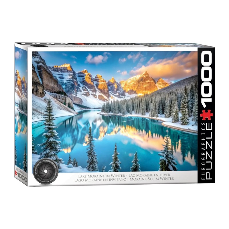 Puzzle 1000p Lac Moraine en hiver - Eurographics