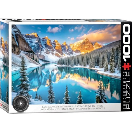 Puzzle 1000p Lac Moraine en hiver - Eurographics