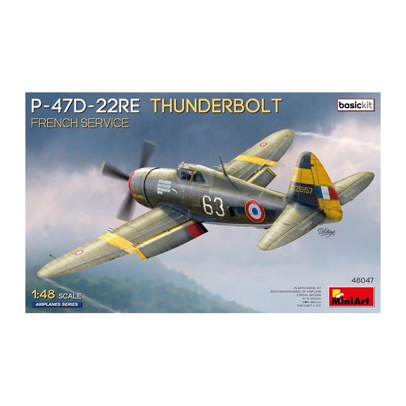 P-47D-22RE Thunderbolt French Service - Basic kit 1/48 - Miniart