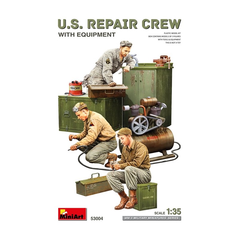 U.S. Repair Crew W/Equipment 1/35 - Miniart