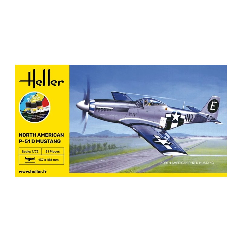 Starter Kit P-51 Mustang 1/72 - Heller